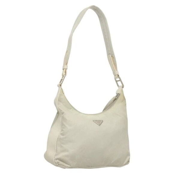 PRADA Shoulder Bag Nylon Silver Gray Auth 123869 - Picture 1 of 16